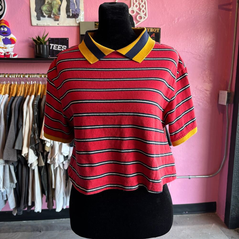Urban Outfitters Striped Colorblock Crop Top Size XS